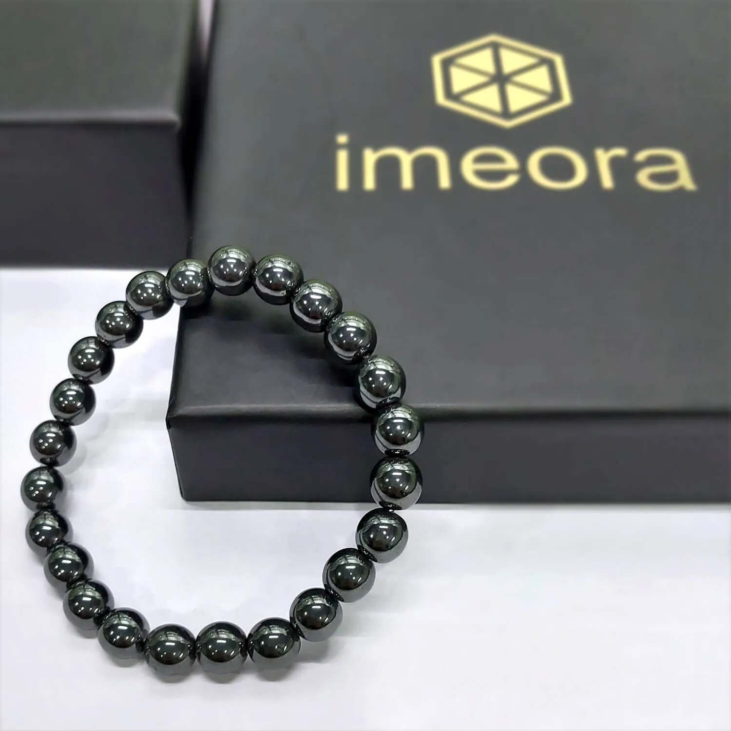 Certified Hematite 8mm Natural Stones Bracelet