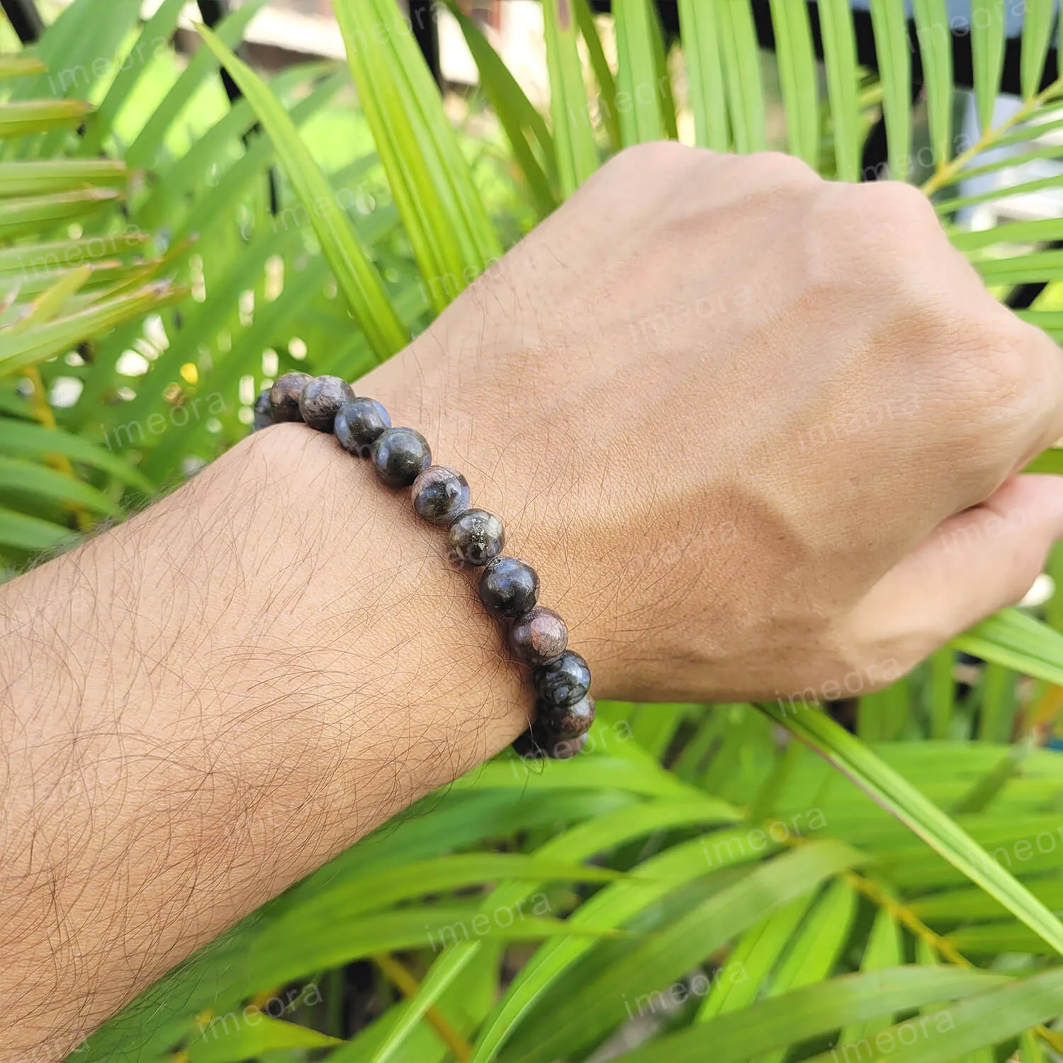 Certified Llanite 8mm Natural Stone Bracelet