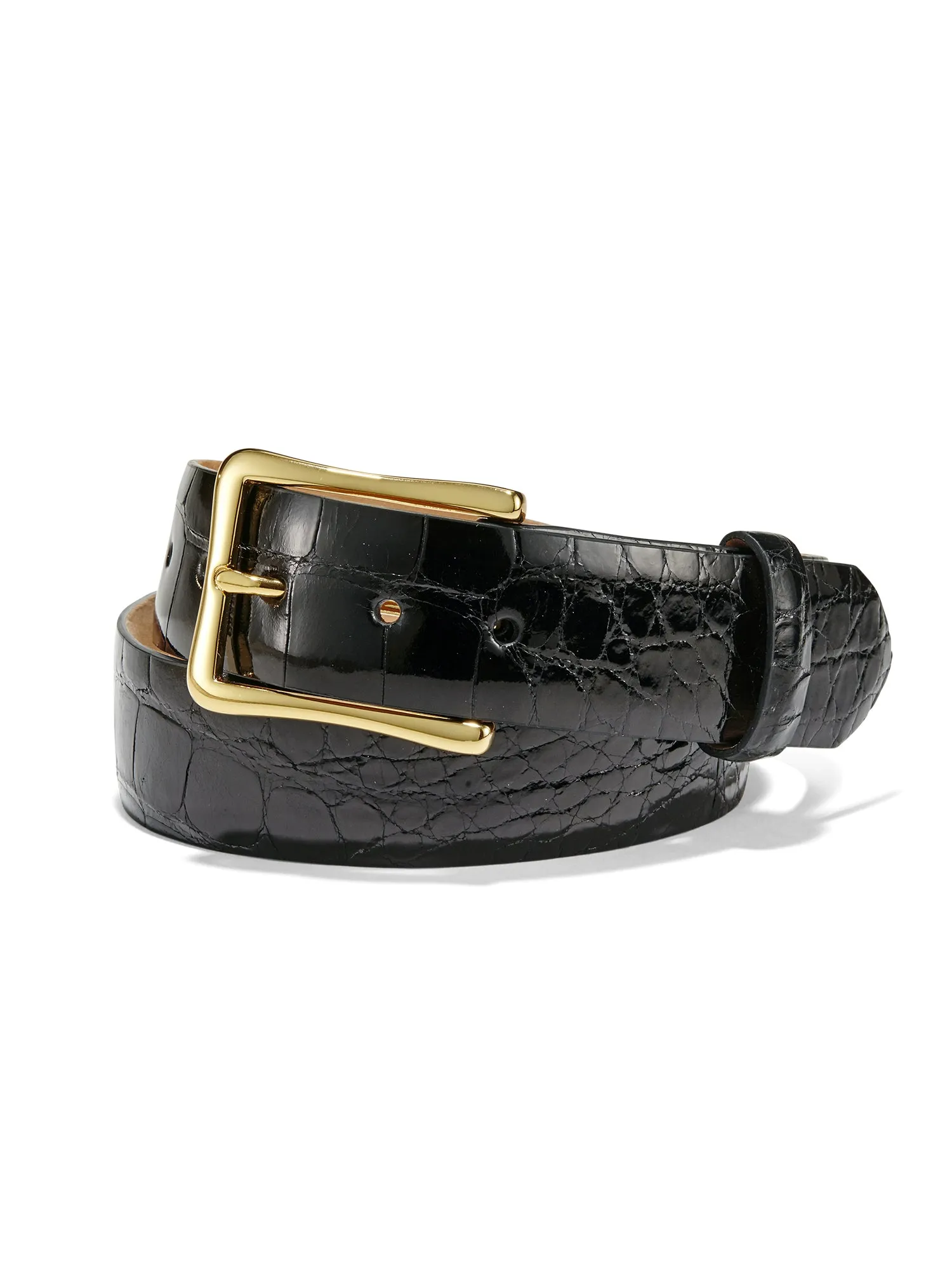 Cheri Gator Belt With Gold Buckle