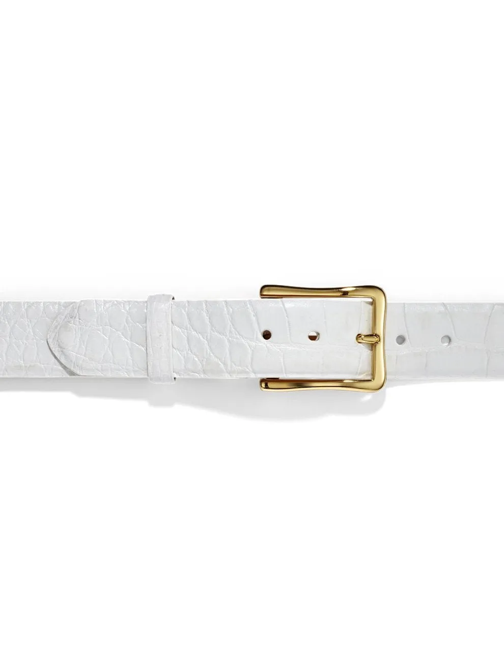 Cheri Gator Belt With Gold Buckle