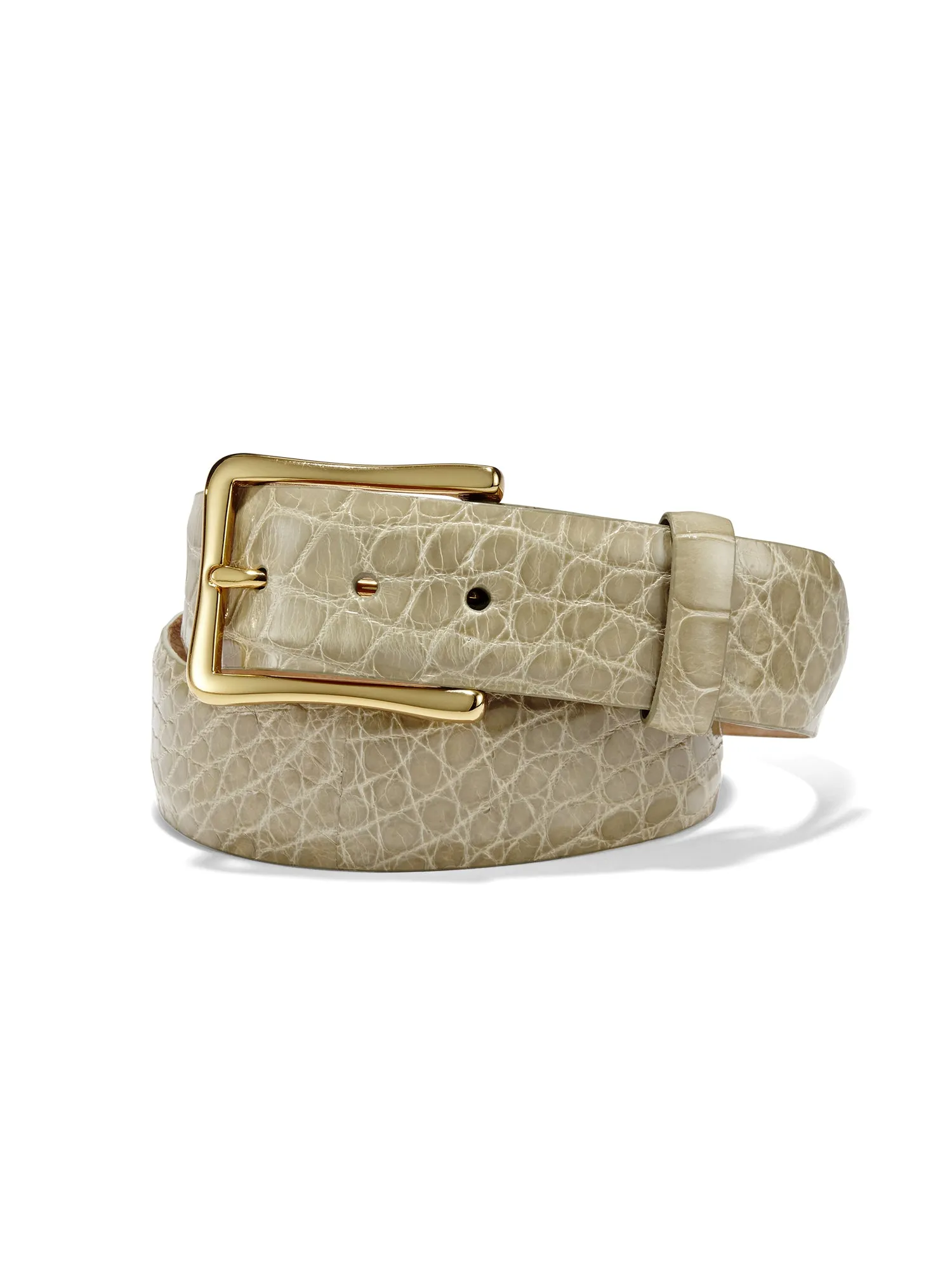 Cheri Gator Belt With Gold Buckle