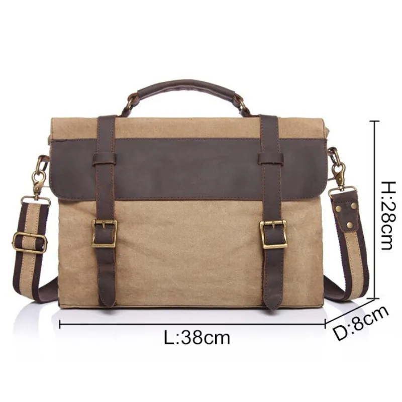 Chester Canvas Leather Messenger Bag