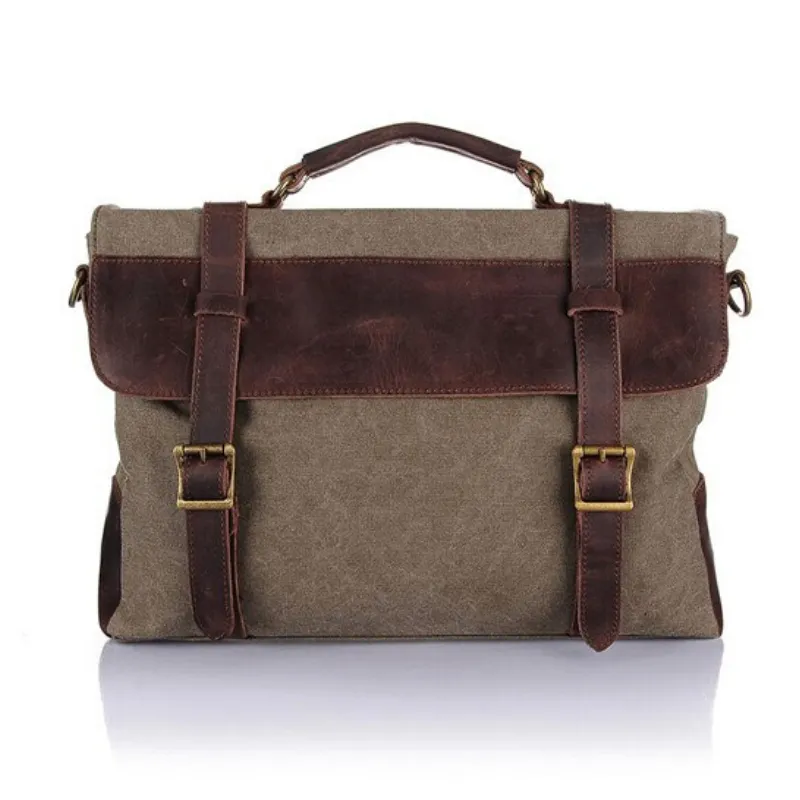 Chester Canvas Leather Messenger Bag