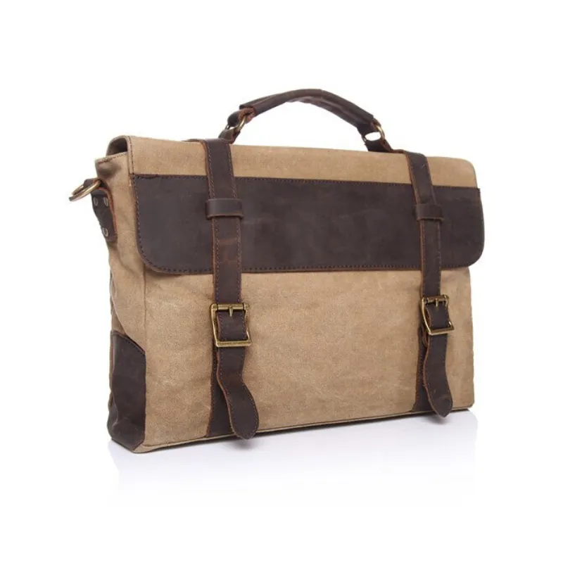 Chester Canvas Leather Messenger Bag