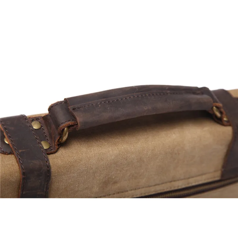 Chester Canvas Leather Messenger Bag