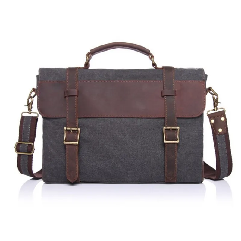 Chester Canvas Leather Messenger Bag