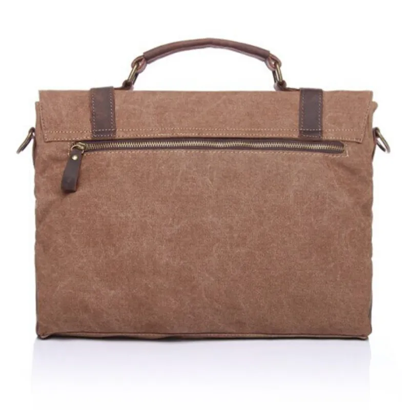 Chester Canvas Leather Messenger Bag