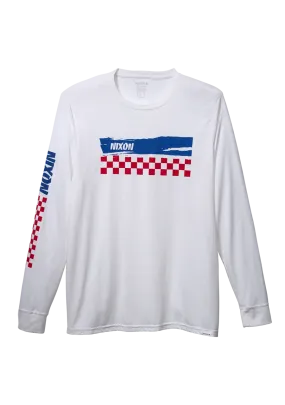 Circuit Long Sleeve Repreve® T-Shirt - White / Navy