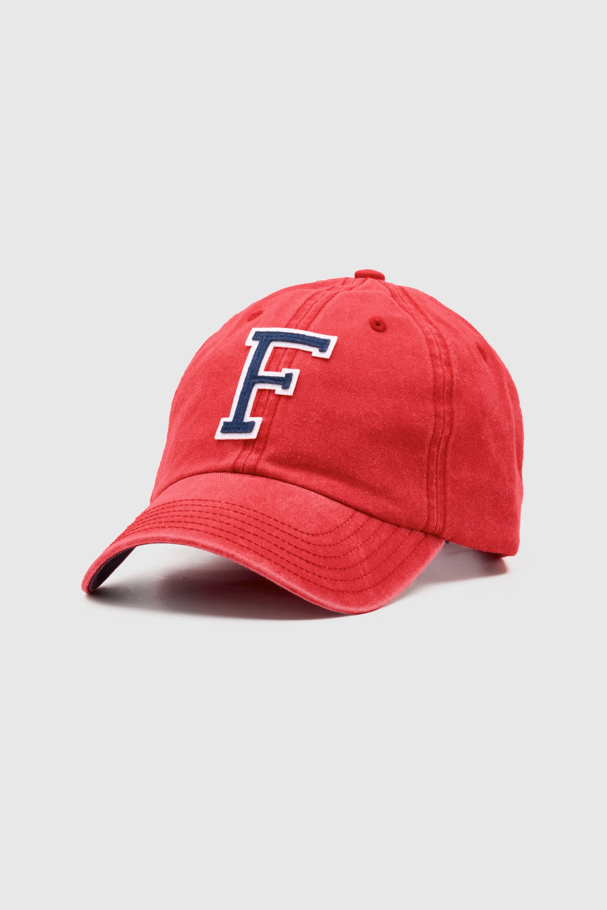 Collegiate Letter Cap Washed Red