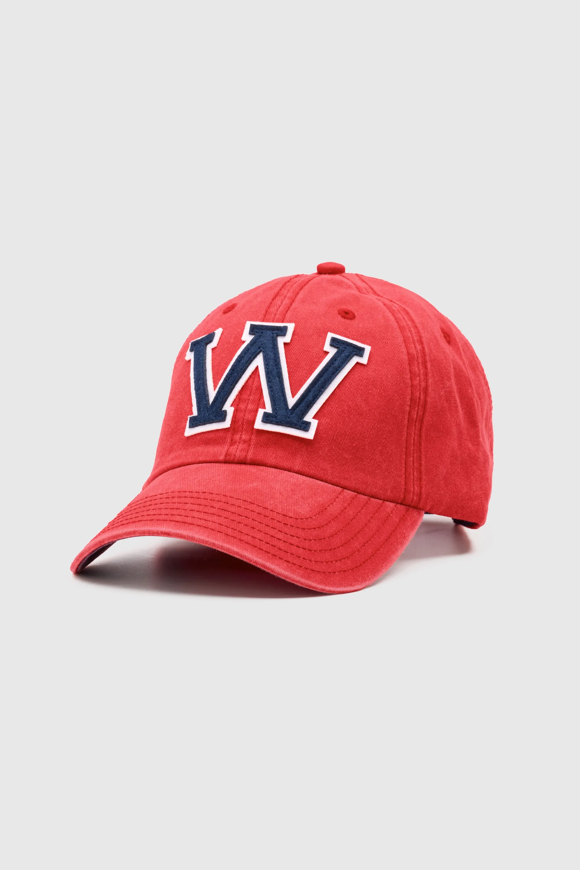 Collegiate Letter Cap Washed Red