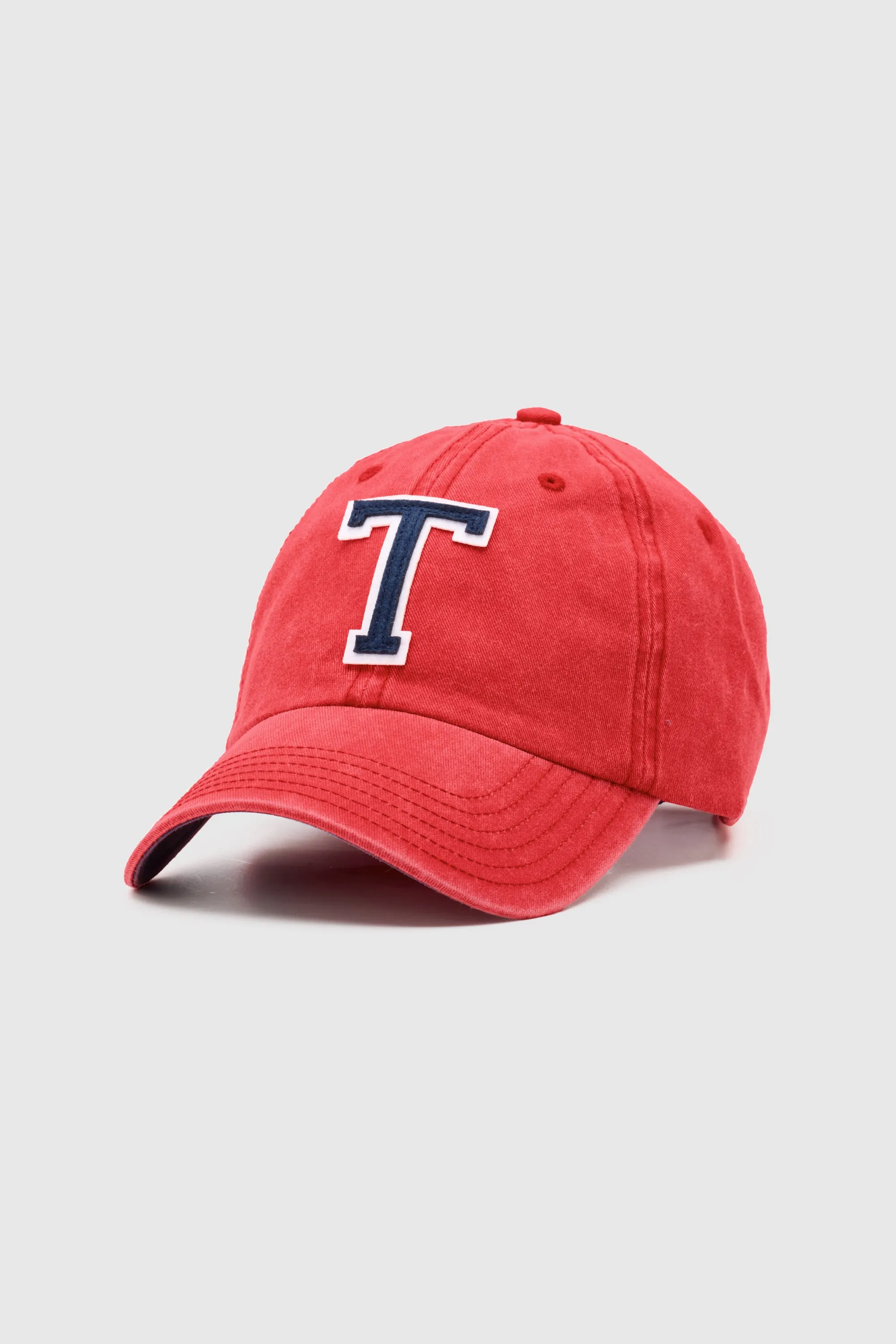 Collegiate Letter Cap Washed Red