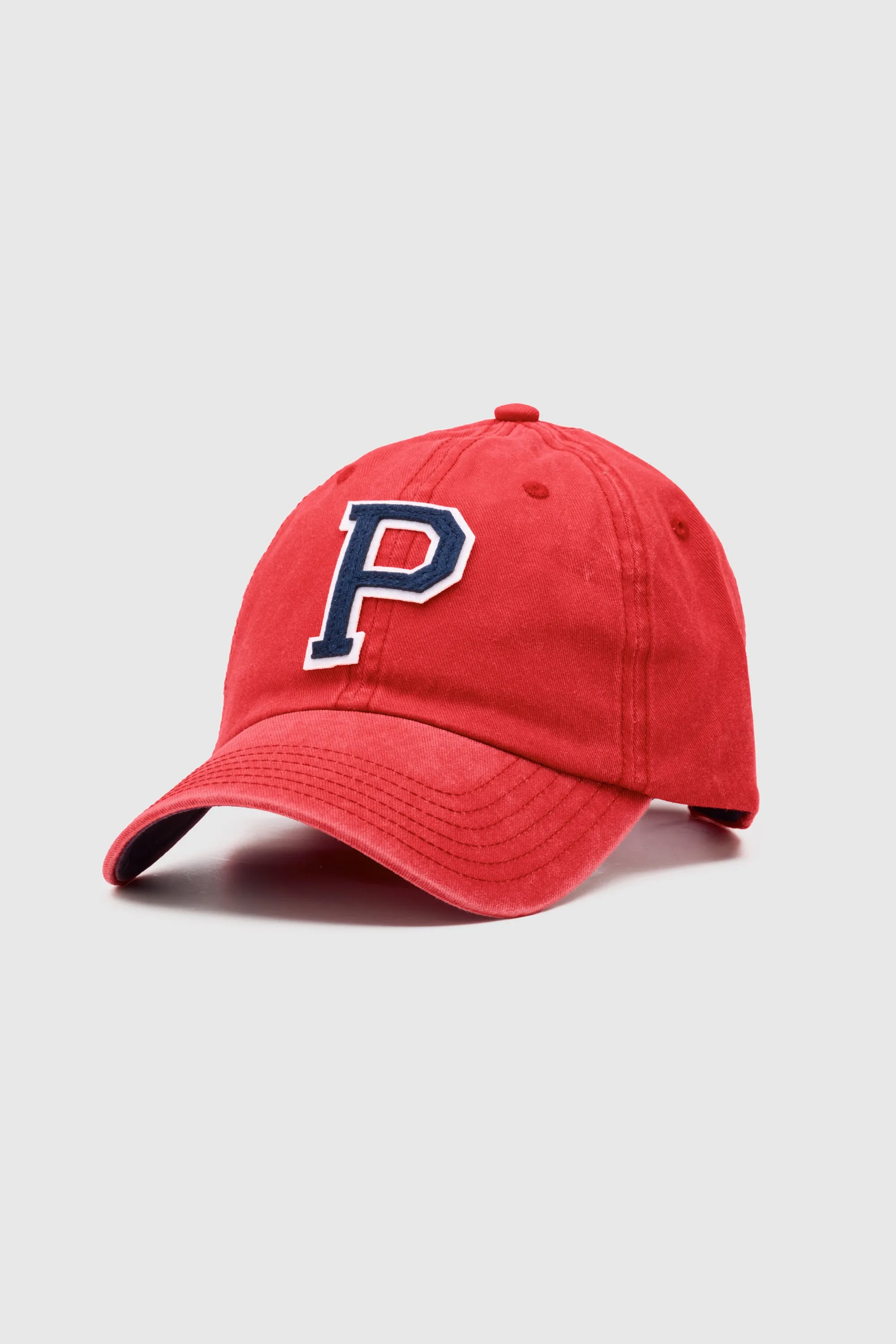 Collegiate Letter Cap Washed Red