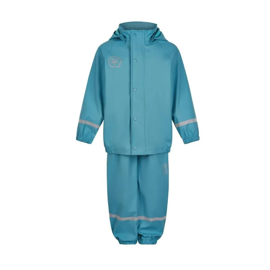 Color Kids Rain Jacket & Bib Pant Set - Delphinium Blue