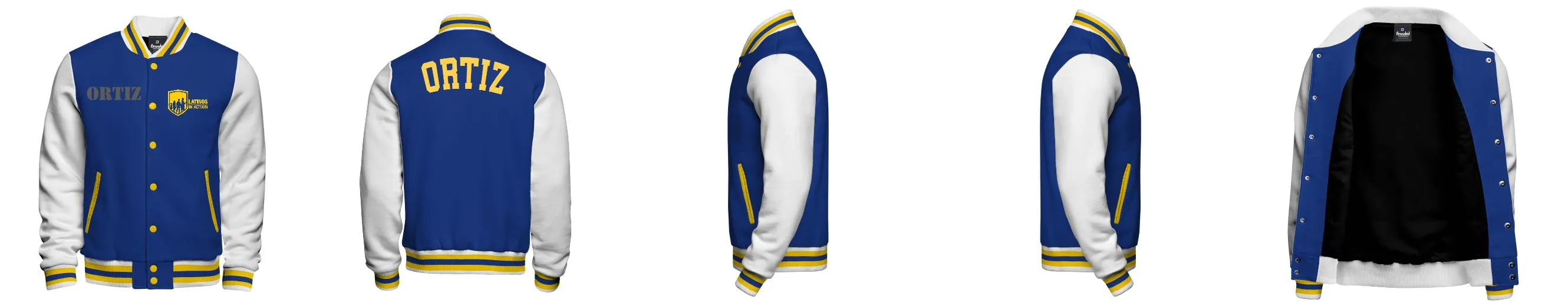 Cotton Fleece Varsity Jacket With Black Satin Lining