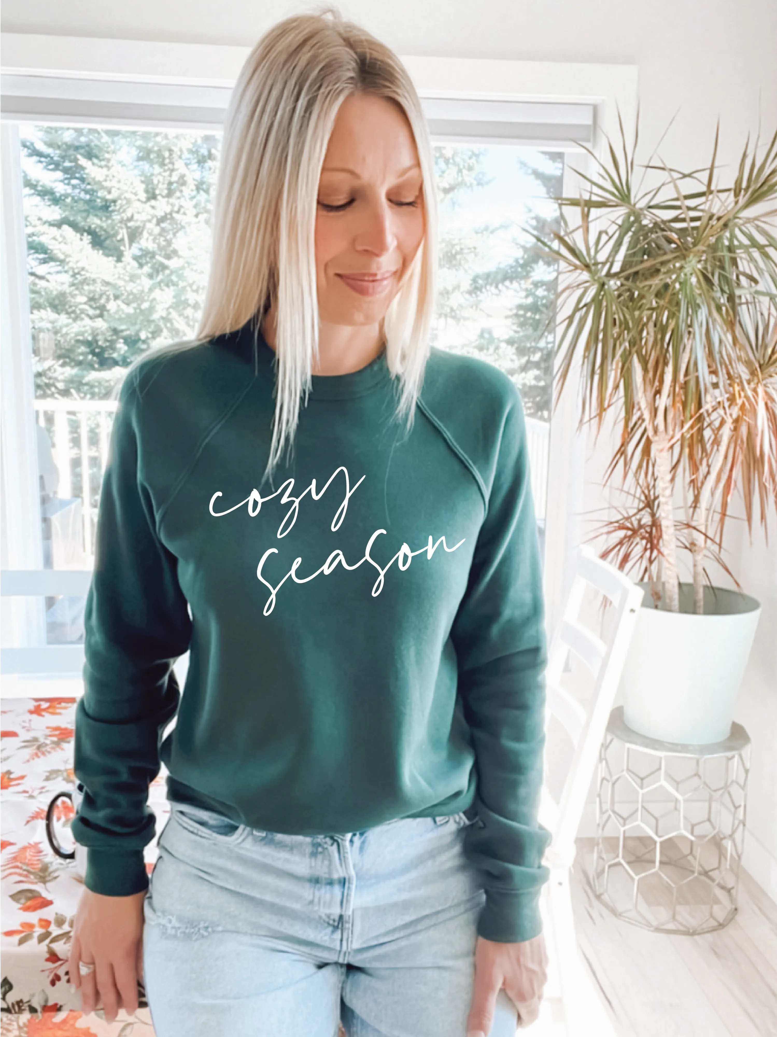 Cozy Season Plush Raglan Sweater