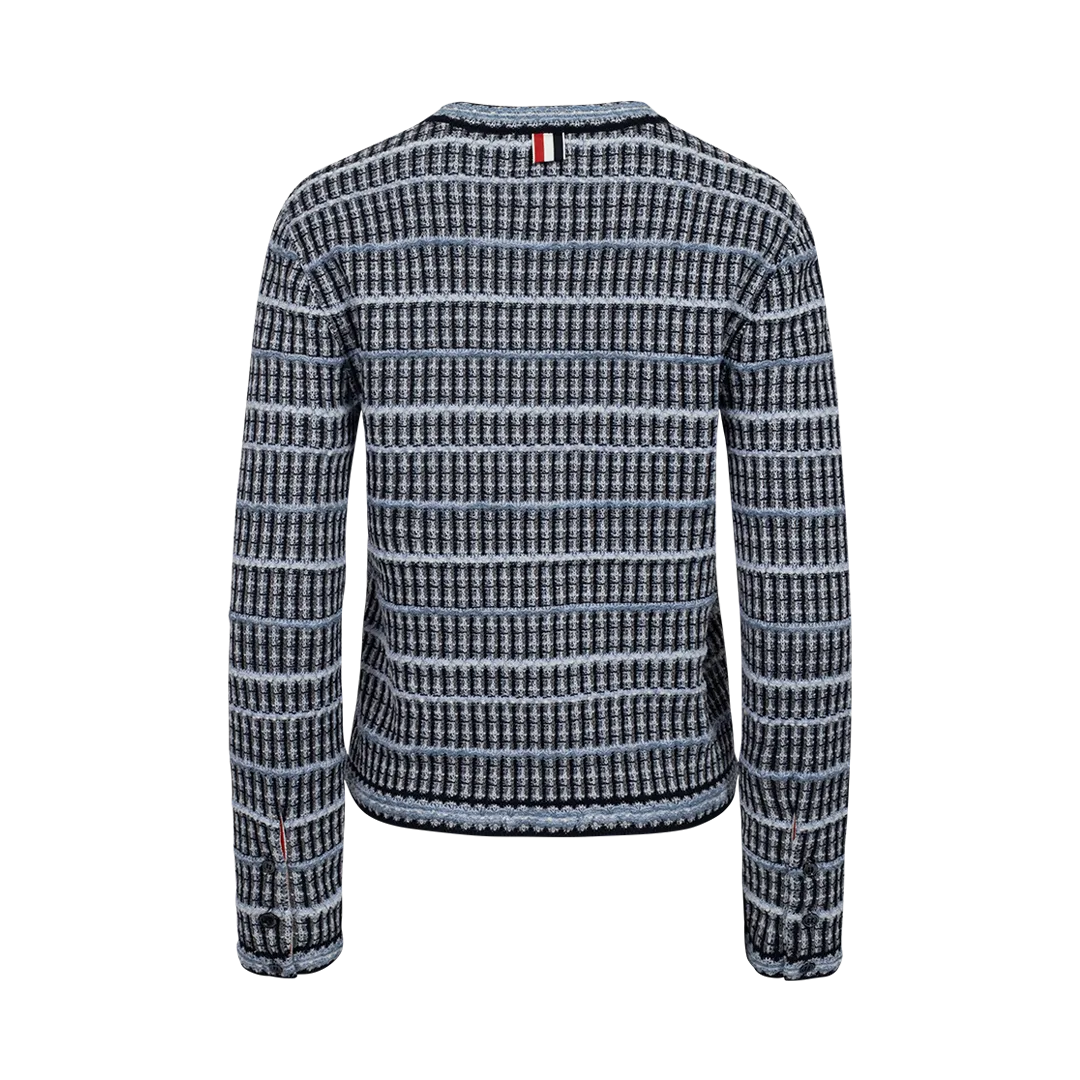 Crewneck Tweed Cardigan