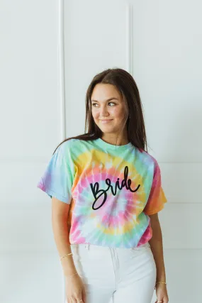 Custom text Tie Dye tee