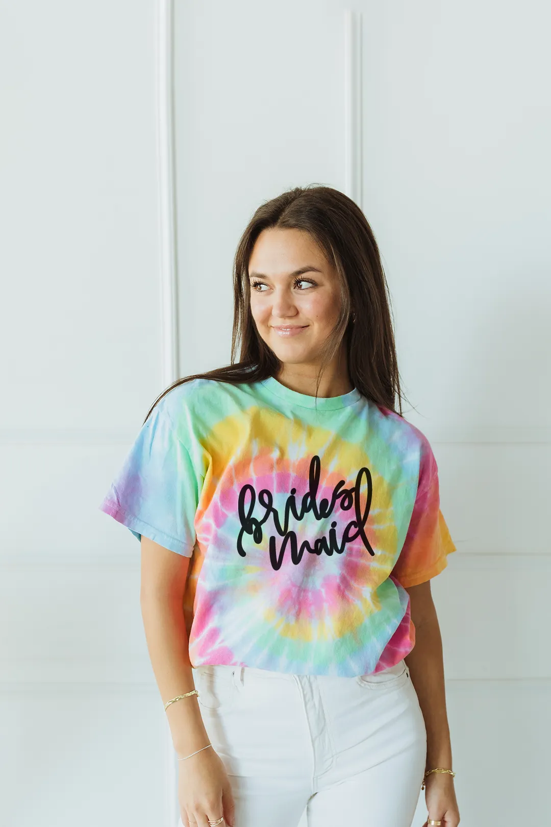 Custom text Tie Dye tee