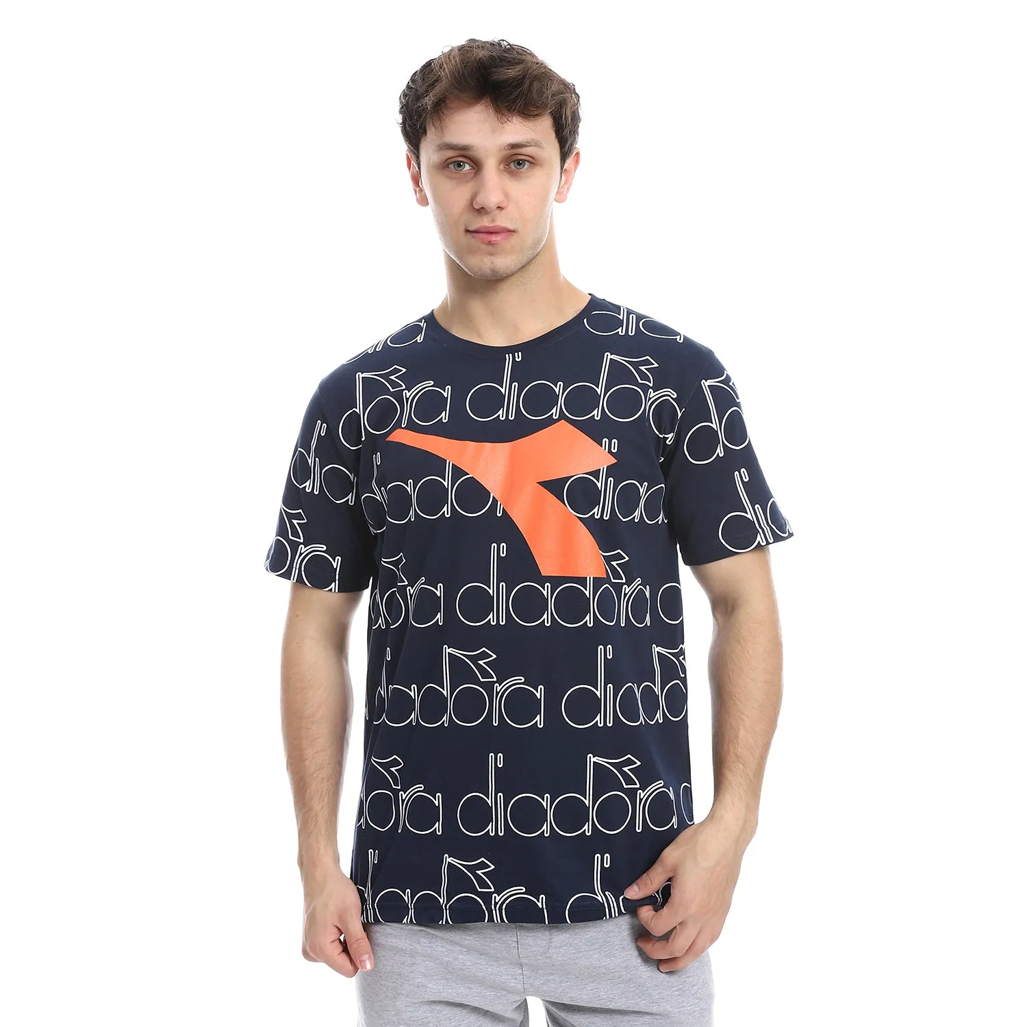 Diadora Men Cotton Printed  T-Shirt