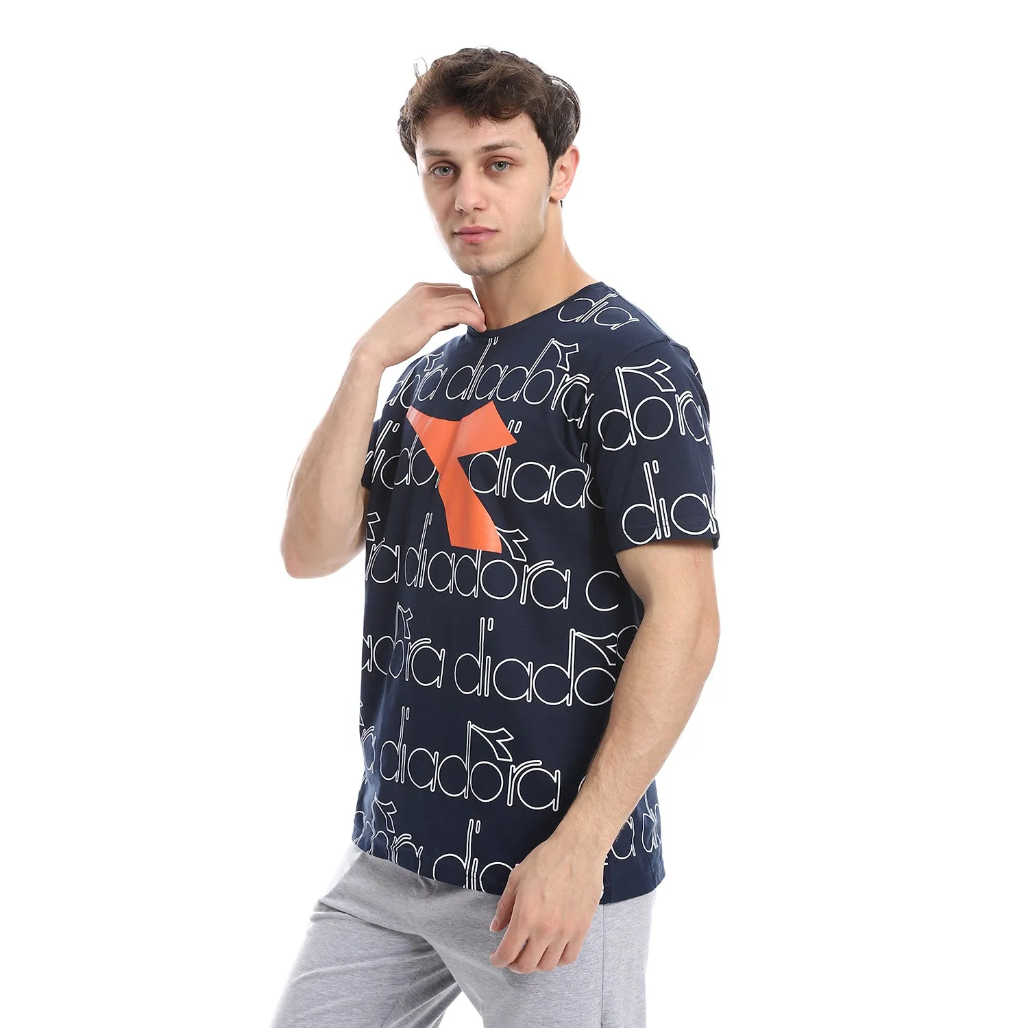 Diadora Men Cotton Printed  T-Shirt