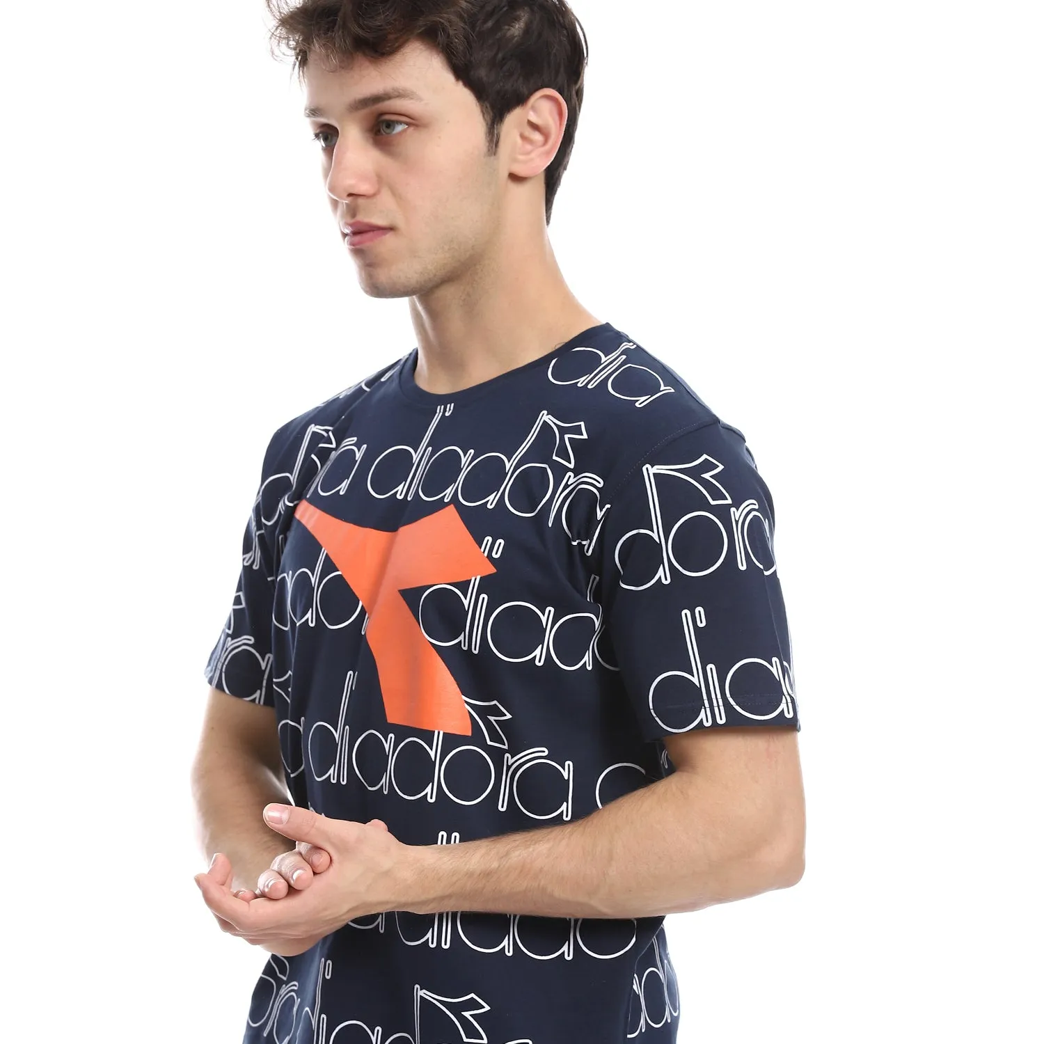 Diadora Men Cotton Printed  T-Shirt