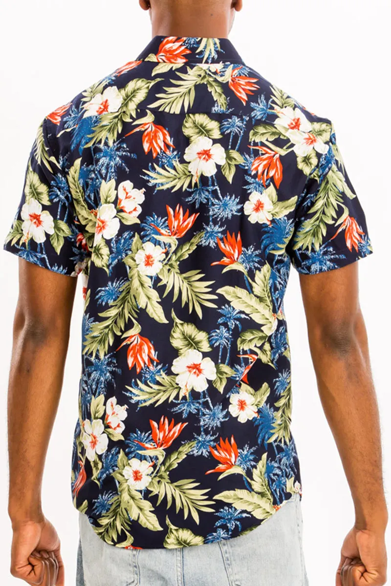 Digital Print Hawaiian Short Sleeve Shirt