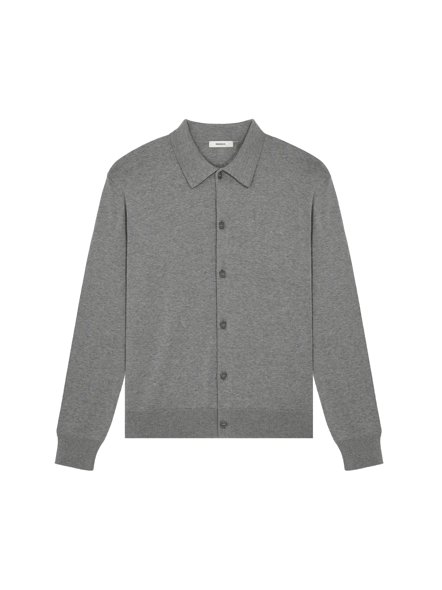 DNA Knitted Collared Shirt—grey marl