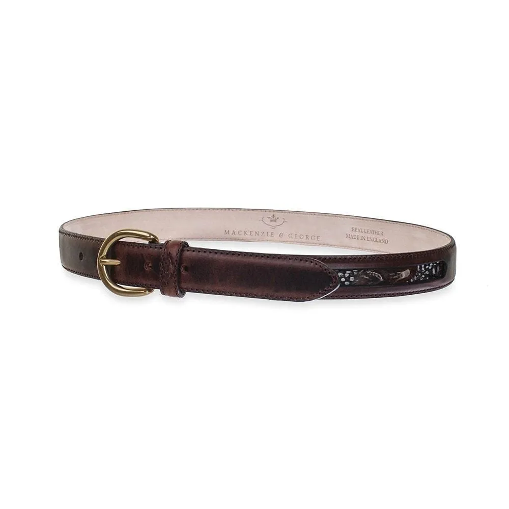 Drayton Feather Belt - Chocolate