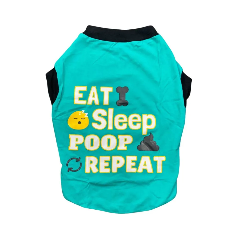 Eat Sleep Poop Repeat Dog T-shirt