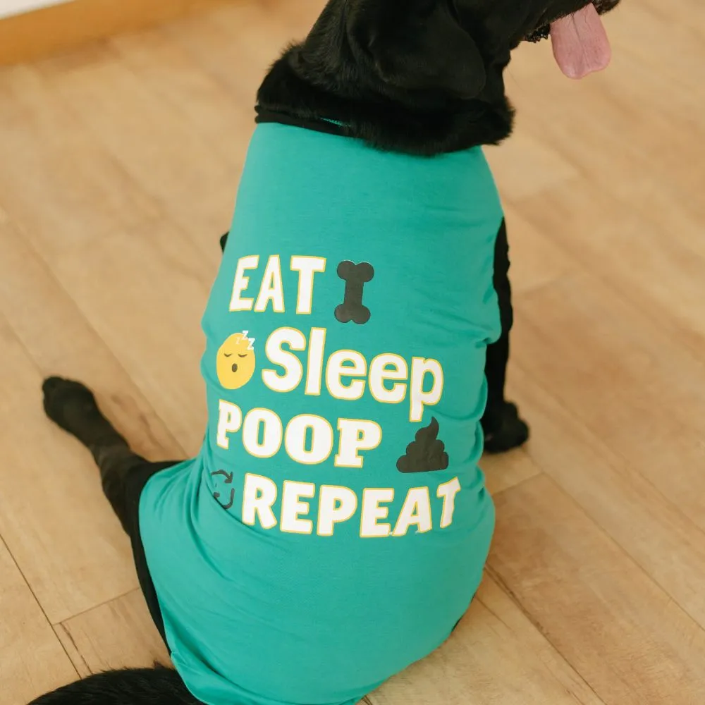 Eat Sleep Poop Repeat Dog T-shirt