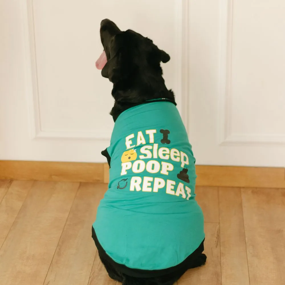 Eat Sleep Poop Repeat Dog T-shirt