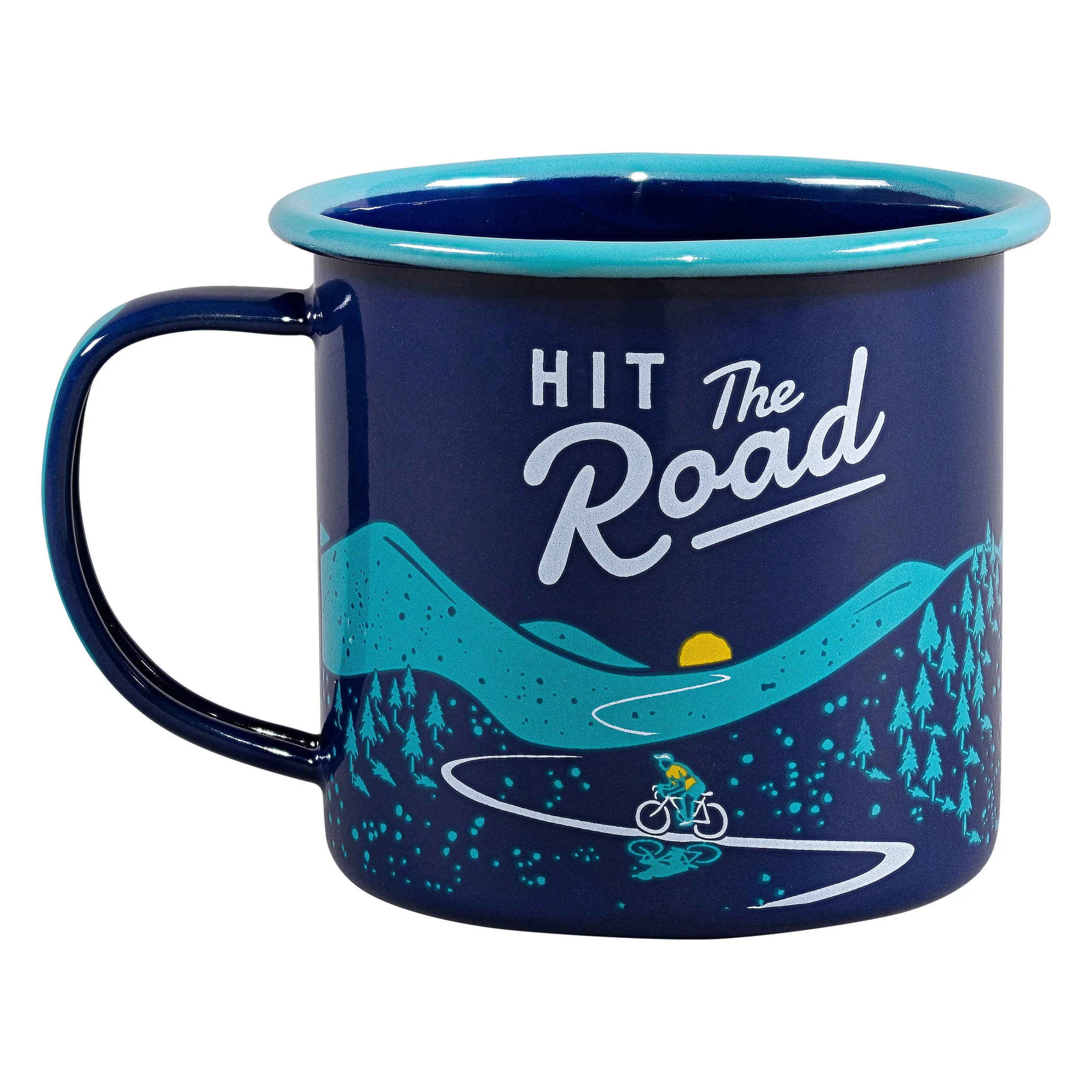 Enamel Mug - Hit the Road, 11 oz