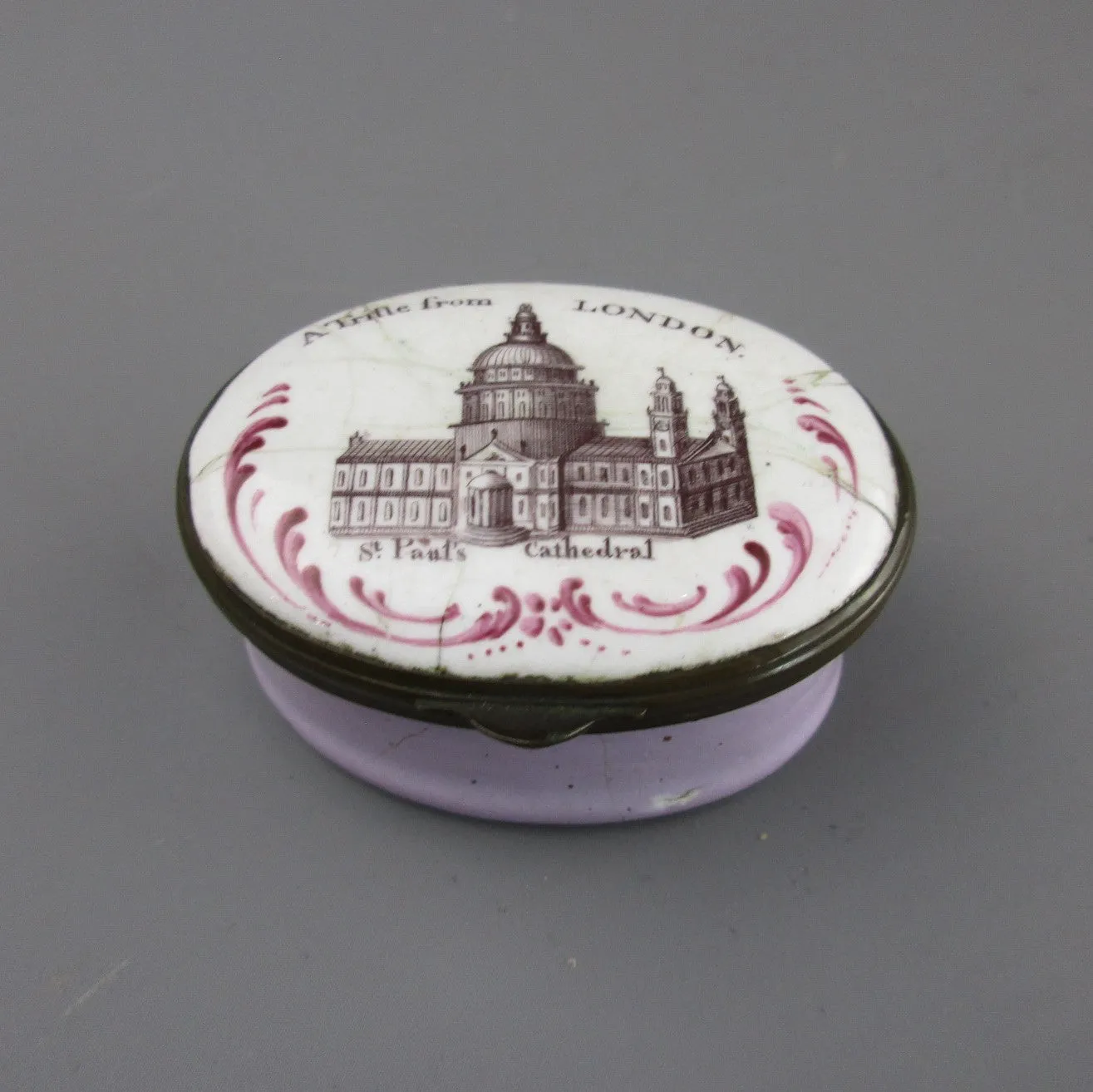 Enamel Patch Box London Antique Georgian c1800