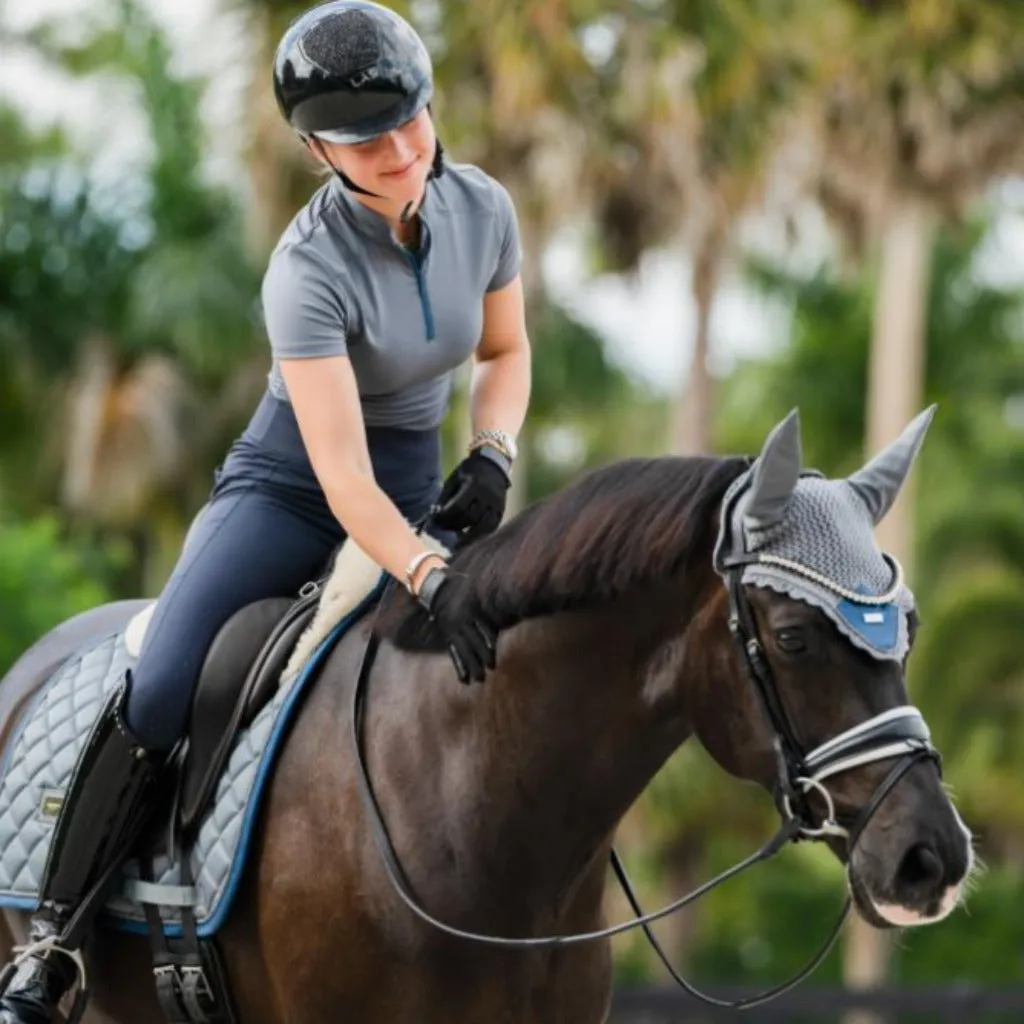 Equestrian Stockholm Bonnet Metallic Blue