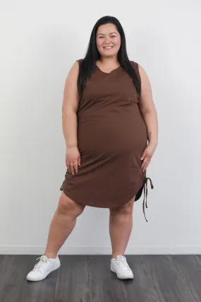 *EVERLY SINGLET DRESS BROWN