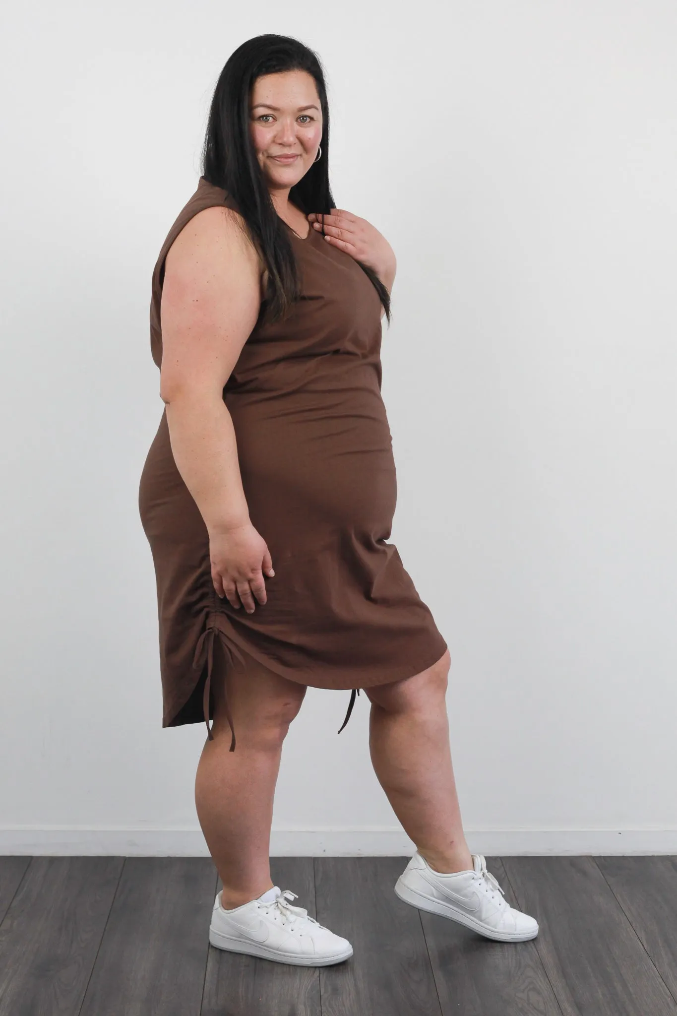 *EVERLY SINGLET DRESS BROWN