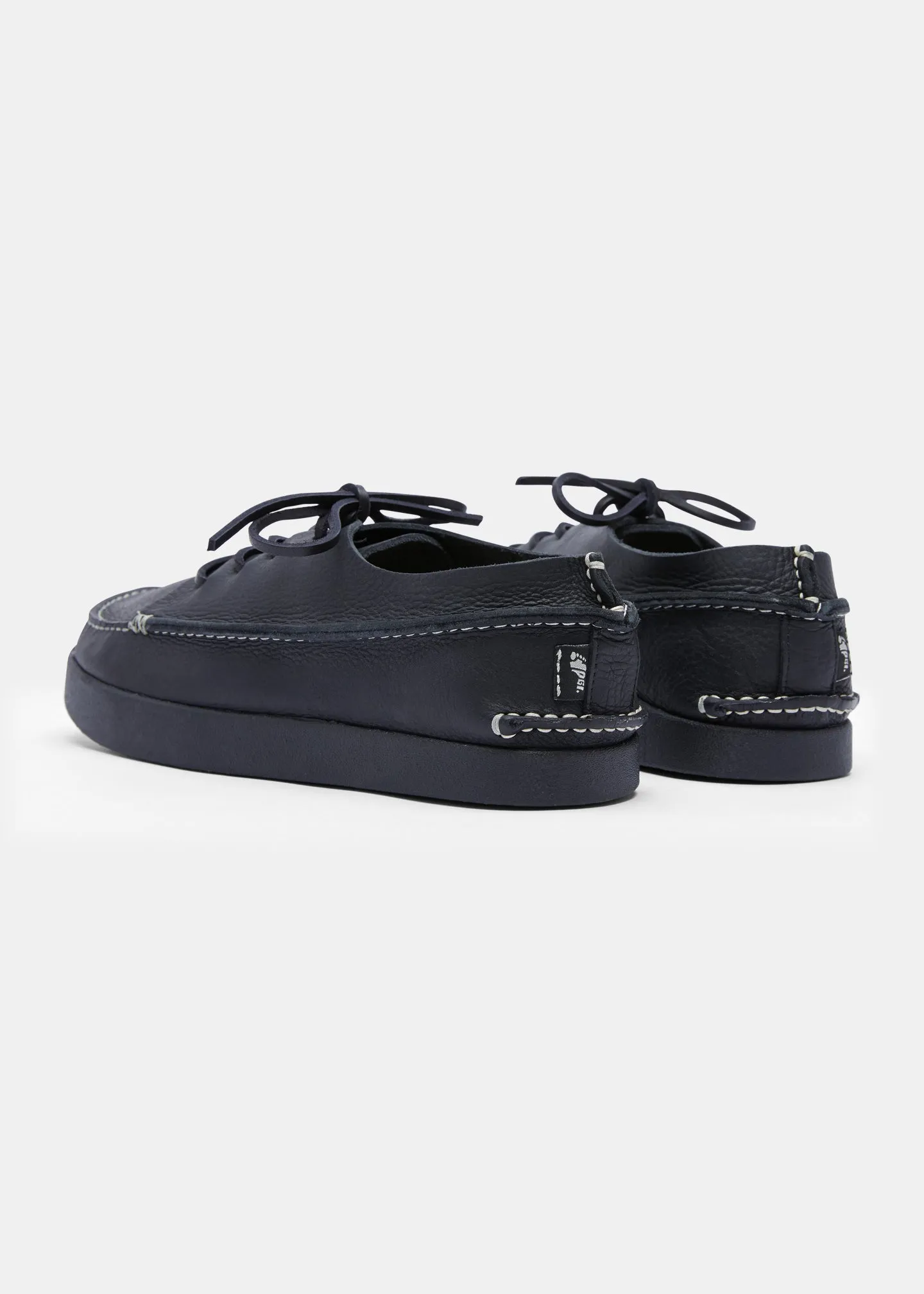 Finn II Leather Shoe On Negative Heel - Black Mono