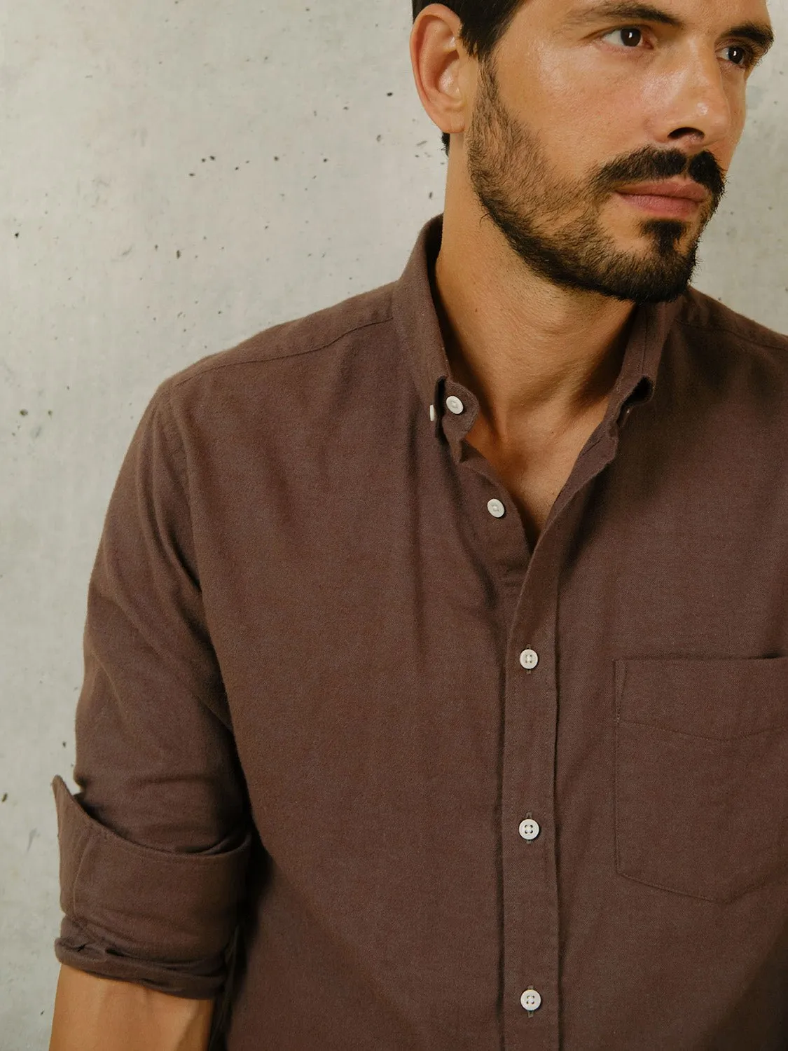 Flannel Shirt Populus Brown