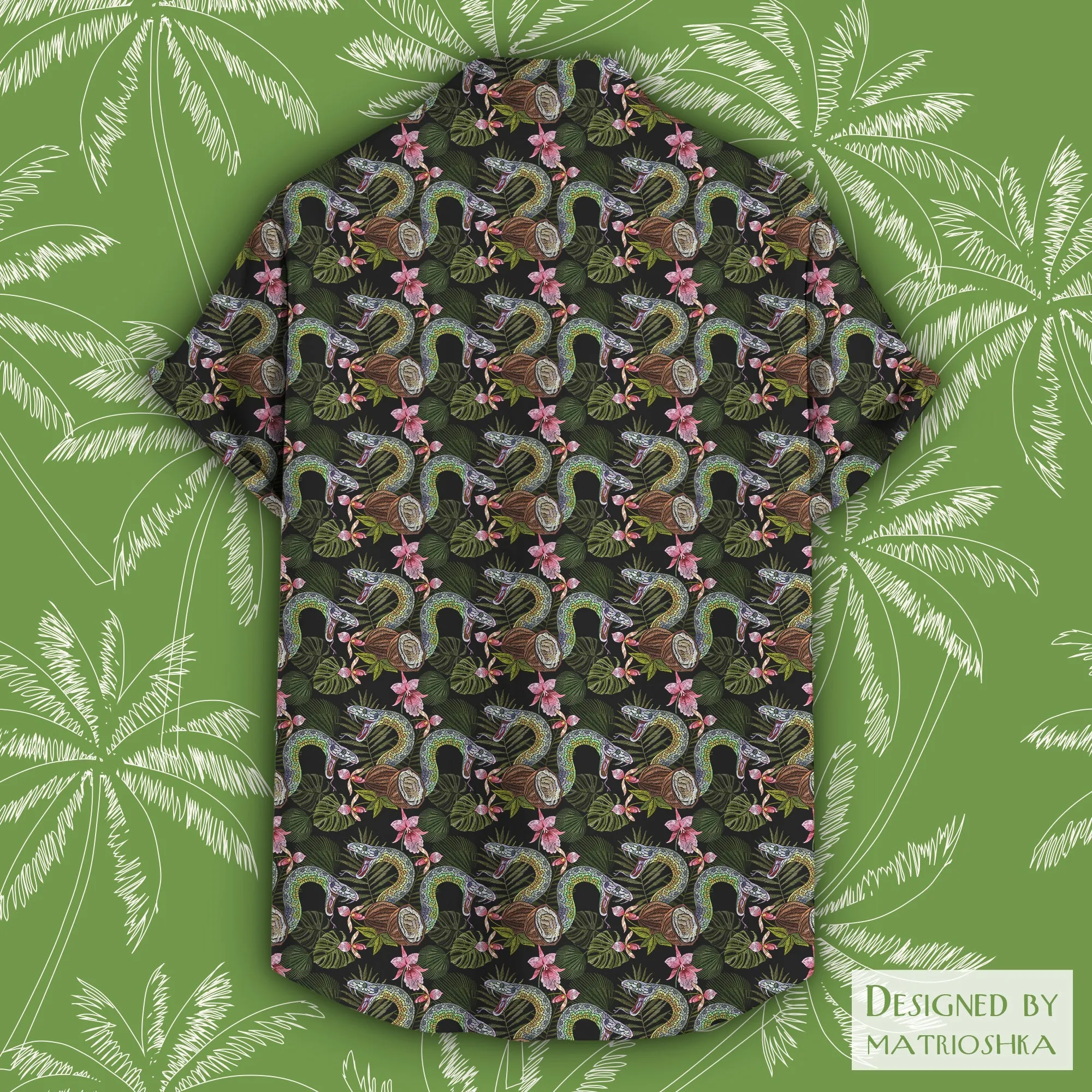 Floral Snakes Hawaiian Shirt