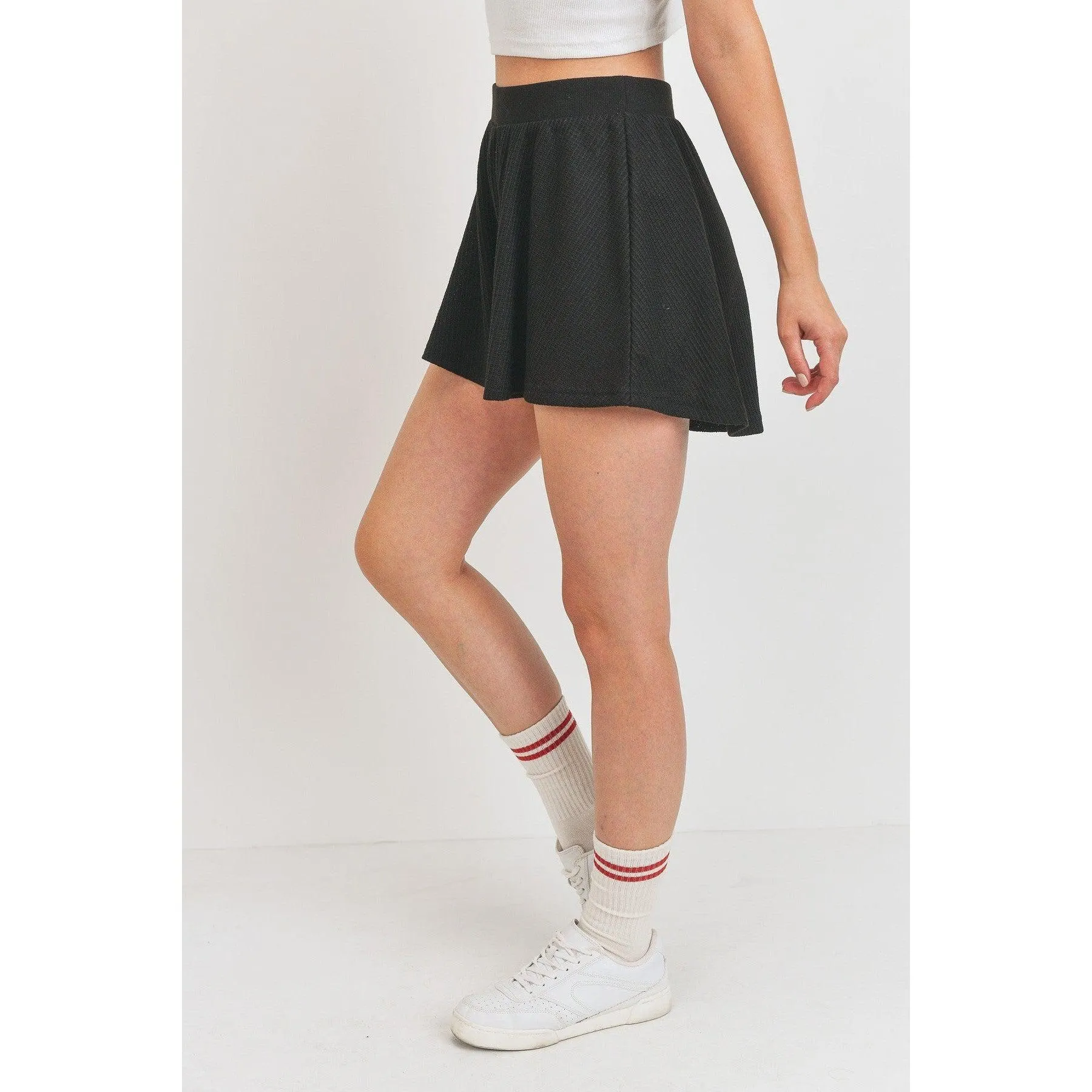 Flounce Shorts Micro Waffle