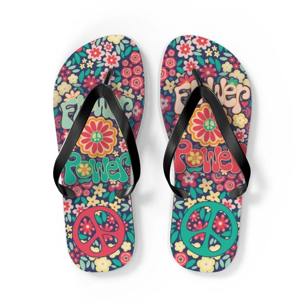 Flower Powers- Unisex Flip Flops