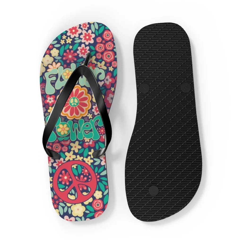 Flower Powers- Unisex Flip Flops