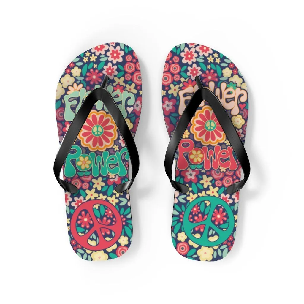 Flower Powers- Unisex Flip Flops