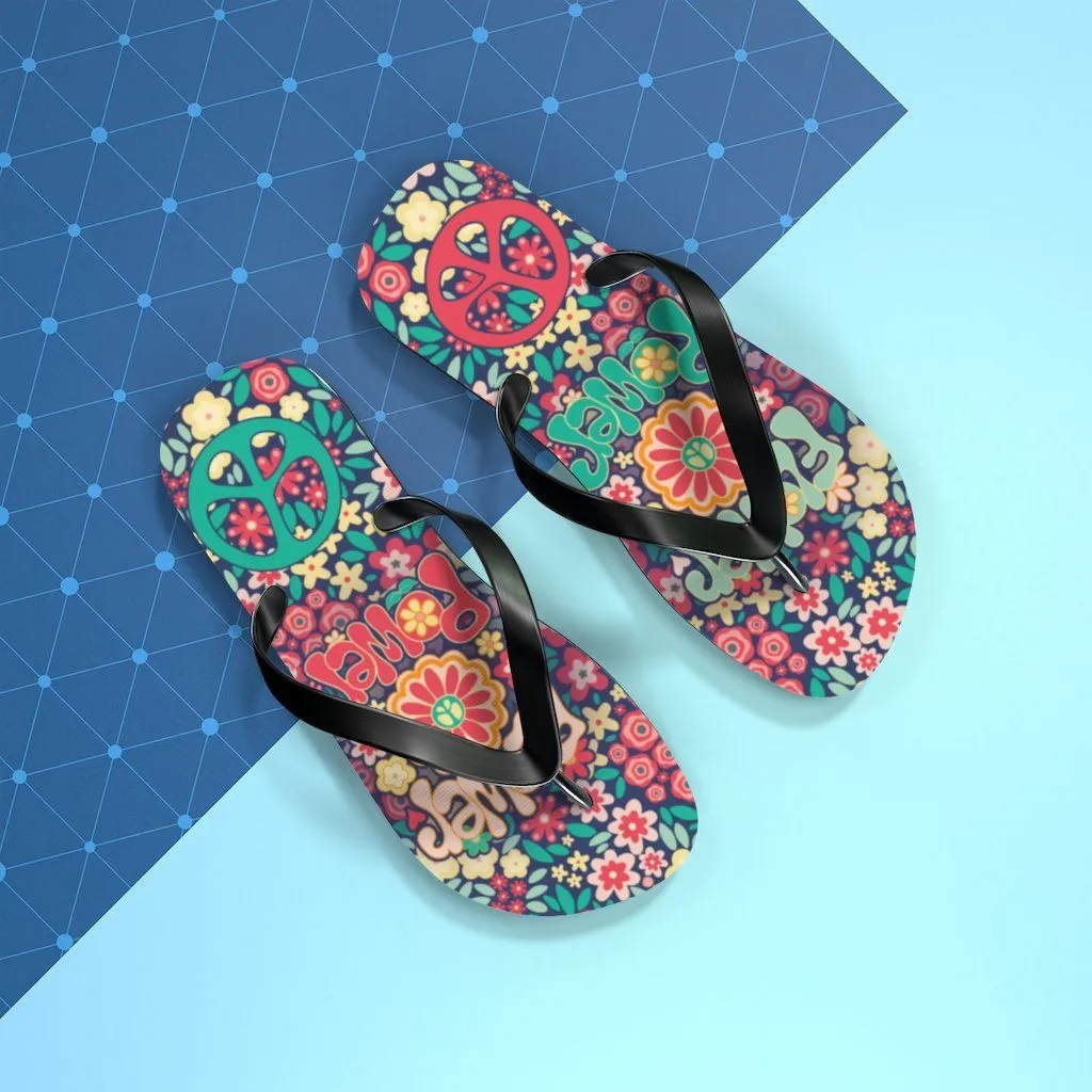 Flower Powers- Unisex Flip Flops