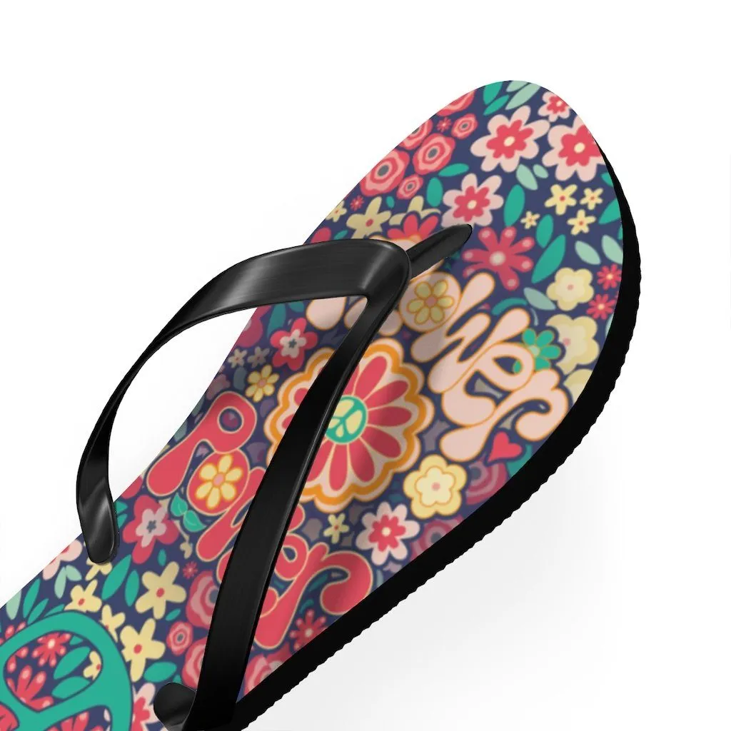 Flower Powers- Unisex Flip Flops