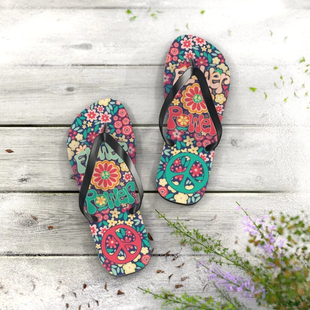 Flower Powers- Unisex Flip Flops