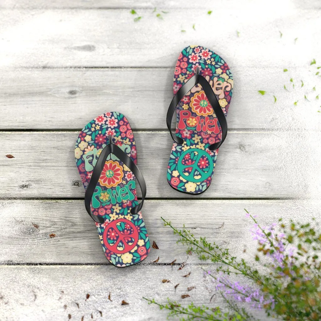 Flower Powers- Unisex Flip Flops