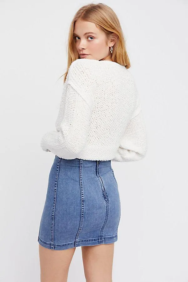 Free People Modern Femme Denim Mini Skirt