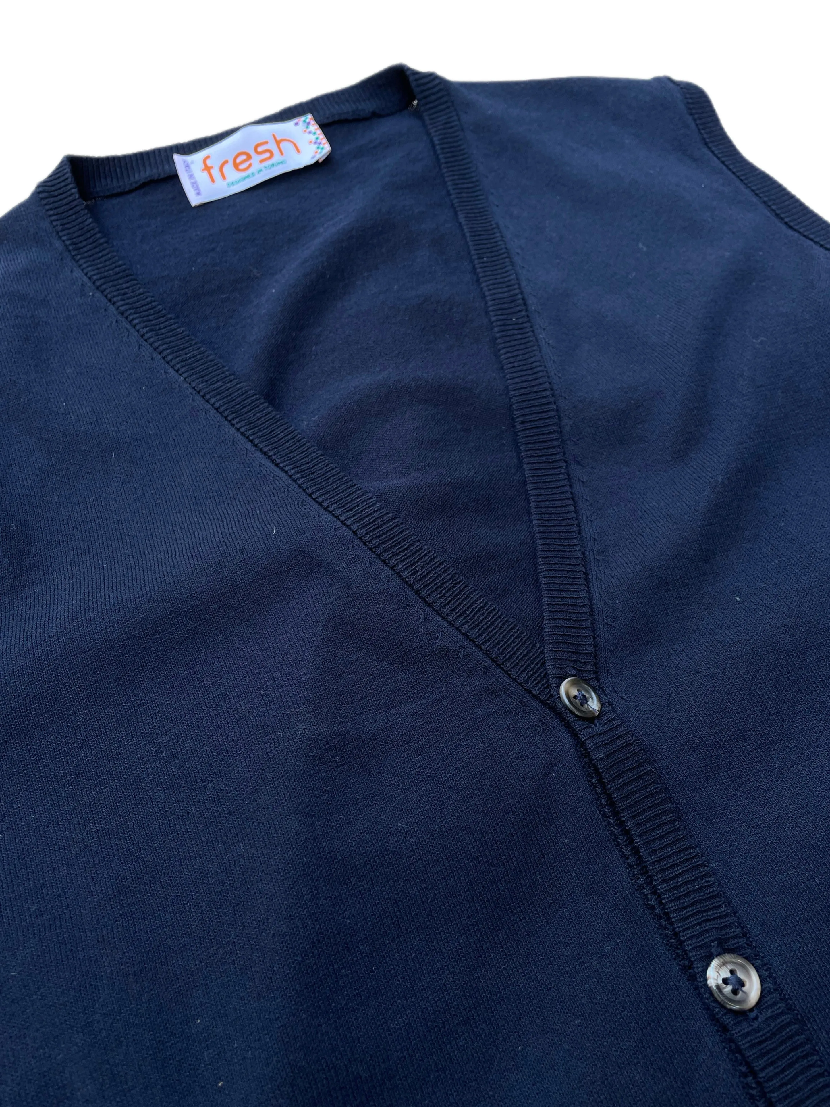 FRESH Extra Fine Cotton Vest Made In Italy Navy