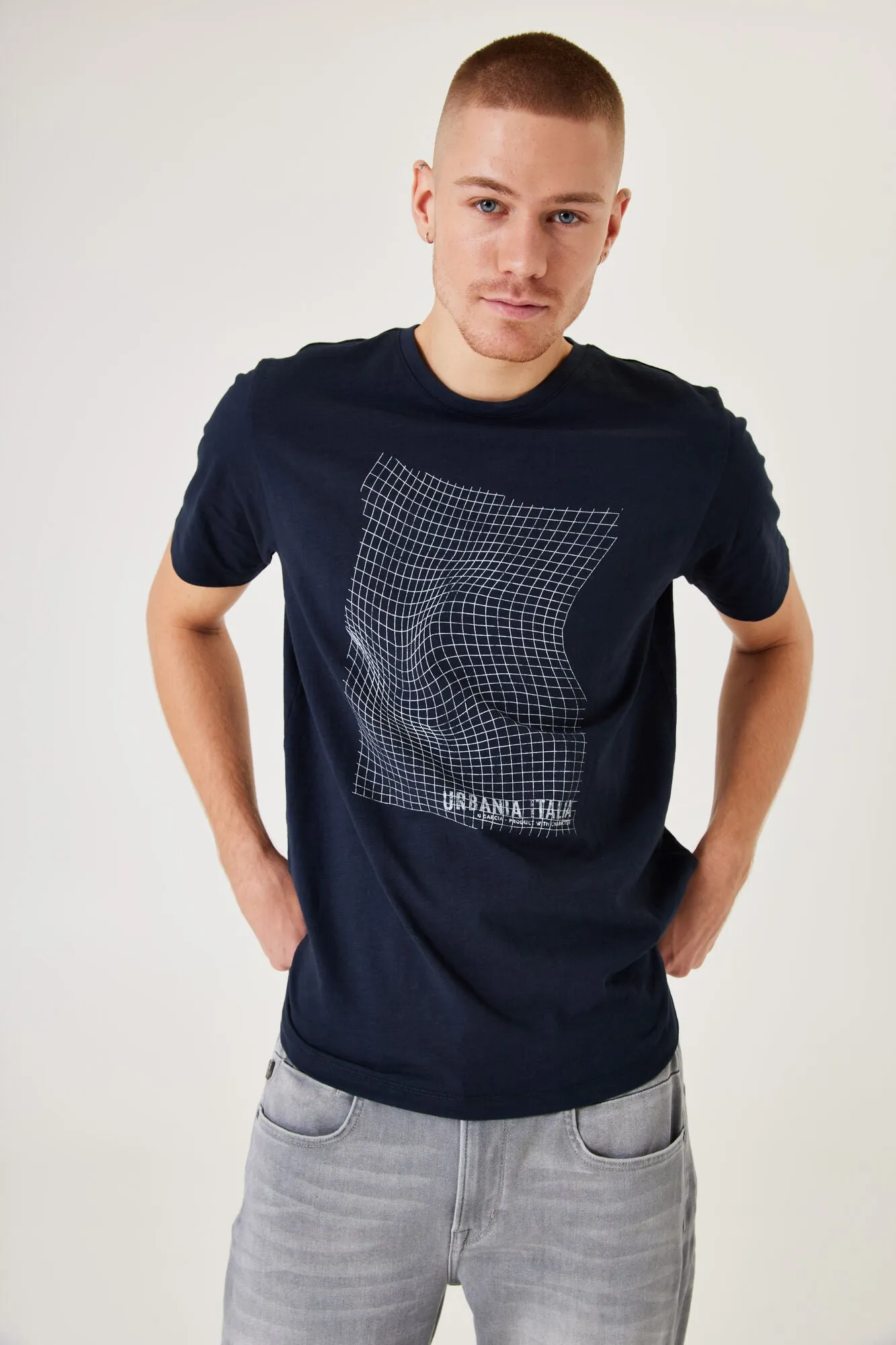 Garcia - Warped Grid T-Shirt - Dark Moon